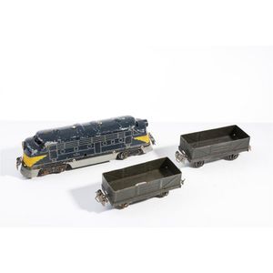 A Ferris trains boxed goods set Consisiting of a diesel…