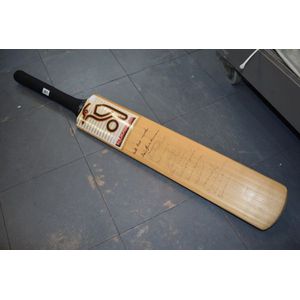 Donald Bradman autographed cricket bat together with 12 other…