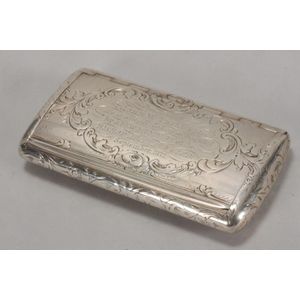 Large Victorian sterling silver snuff box, hallmarked…