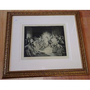 Norman Lindsay, facsimile etching, 230/550 'Life in the Temple',…
