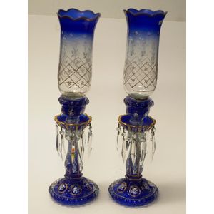 Glass and crystal candelabra and candlesticks - price guide and values