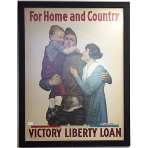 USA Army Poster - 'Victory Liberty Loan' Framed. By the…