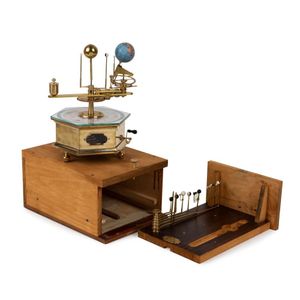 A limited edition orrery made by George Gyori, having a wooden…