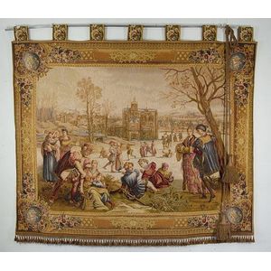 1930s Floral Setting tapestry - Italian wall tapestries