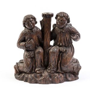 A carved continental wooden centre piece, early 19th century,…
