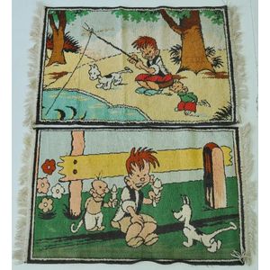 Two c.1950s Ginger Meggs Nursery Carpets. Scenes of fishing &…