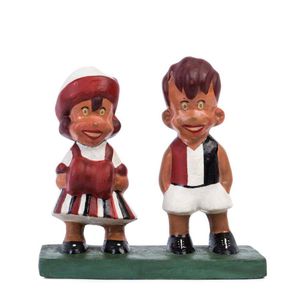 Ginger Meggs & Minnie Peters Figurine, painted in StKilda…
