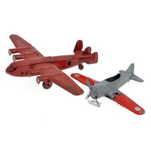 Two Die cast model planes, including one Hubley Lancaster with…