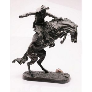 After Remington bronze 'Bronco Buster', height 56 cm, width 35…