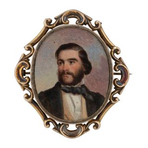 Robert Hawker Dowling (1827 - 1886), superb miniature portrait…