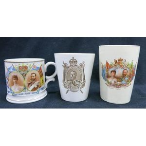 Three King George V commemorative Coronation cups, 1911…