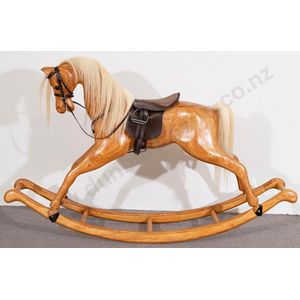 Relko New Zealand laminated native timbers rocking horse, with…