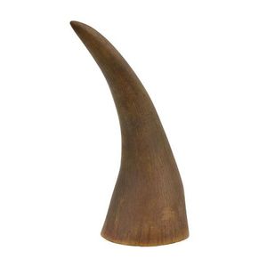 A Rhinocerous horn, undecorated, 31 cm long. Provenance:…