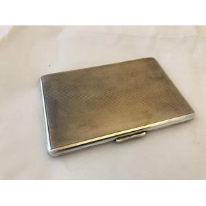 Sterling Silver Cigarette Case with Engine Turned Decoration - Smoking ...