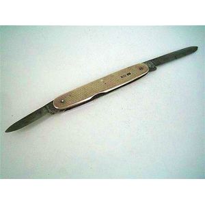 A silver pen-knife, engine-turned silver mounts; Harrison Bros.…
