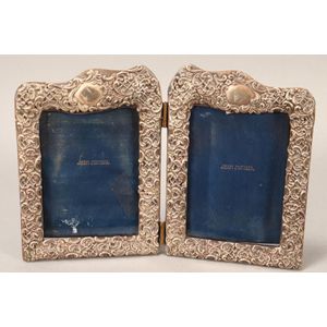 Late Victorian sterling silver double photo frame, hallmarked…
