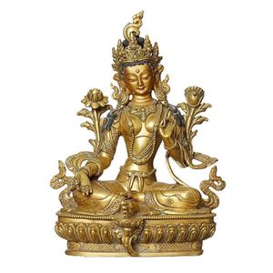 A Chinese gilt bronze white Tara Positioned in a seated&hellip;