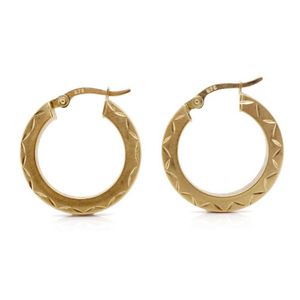 375 Marked 9ct Gold Hoop Earrings - 20mm Width - Earrings - Jewellery