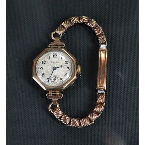 Vintage Rolex ladies 9ct rose gold watch. Octagonal case;… - Watches ...