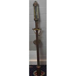 A brass cased marine stick barometer, early 20th century.…
