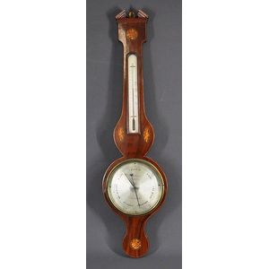 L Balerna of Halifax wall barometer. Sheraton Revival marquetry…