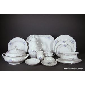 A seventy nine piece anemone flower Rosenthal dinner service,…