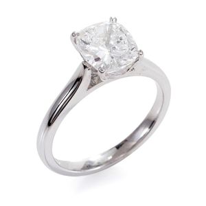 1. Oval Diamond Solitaire Ring in White Gold - Rings - Jewellery