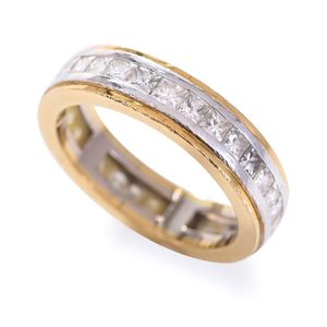 18ct Gold Princess Cut Diamond Eternity Ring by Nicholas Pike - Rings ...