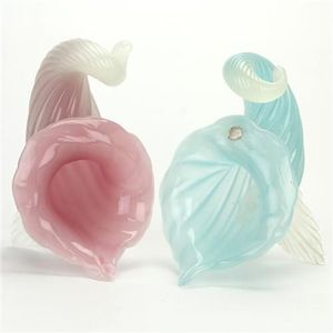 Murano Archimede Seguso cornucopia pair of pink & blue…