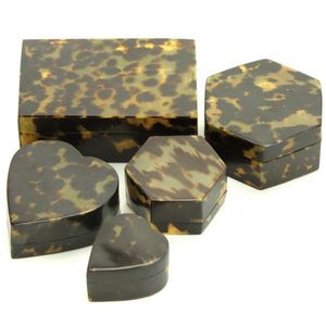 Tortoiseshell boxes comprising one rectangular box, two…