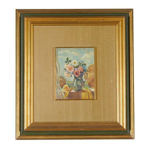 Adrian Feint (1894-1971), Still life of a jug of roses on a&hellip;
