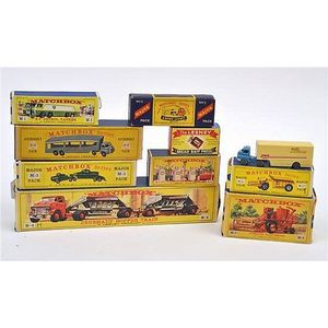 Eight Matchbox Majorpack and accessory models and one other,…