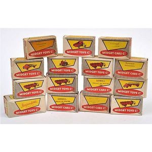 Fifteen Midget Toys Co. models, including Series B. Vespa 400…
