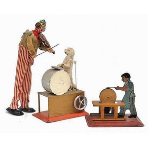 Clockwork Clown Trio with Musical Instruments - Clockwork - Toys & Models