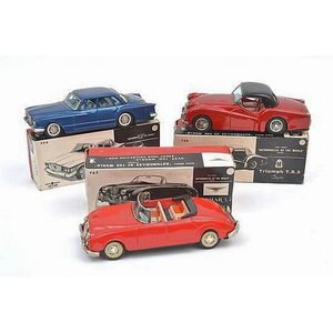 Three Bandai (Japan) friction tinplate models, including 736…