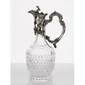 Whitehill silver plated and crystal claret jug rococo design.…