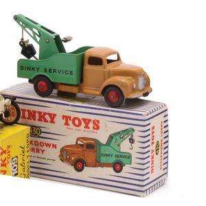 Cream and Red Dinky Servicing Platform Vehicle with Supertoy