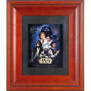 Star Wars: Autographs: framed and glazed, noted: Mark Hamill,…