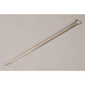 19th century English silver plate meat skewer, by Thomas…