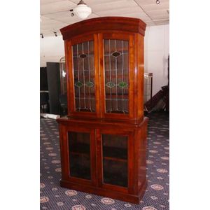 An Edwardian mahogany library bookcase having 'Leadlight glazed&hellip;