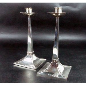 Quality pair of candle sticks a fine example of Art Nouveau…