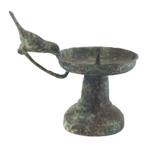 A Byzantine bronze candle holder, turkey, circa 7TH-9th century…