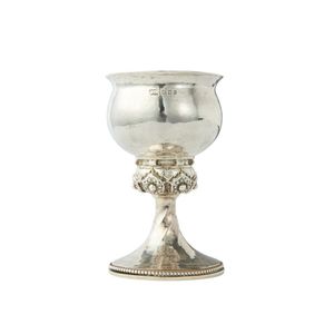 An Arts & Crafts Hand-Beaten sterling silver chalice, by Omar…