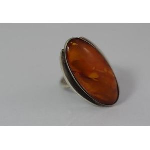 Amber Silver Ring - Rings - Jewellery