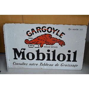 Gargoyle Mobil Oil Enamel Sign - 60x40cm - Signage - Advertising