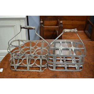 French gal metal two bottle carriers (2)