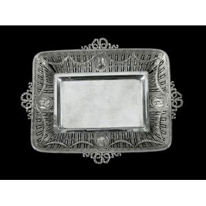 20th century German silver tray. With Hanau pseudo hallmarks.…