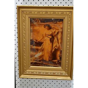 Antique Crystoleum. Franz Hanfstaengl print with original frame…