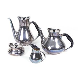 An elegant 1960s Danish silver plated tea and coffee set, by…