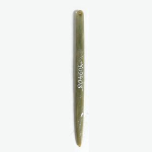 A pounamu ngira (needle) or cloak pin, inanga variety stone,…